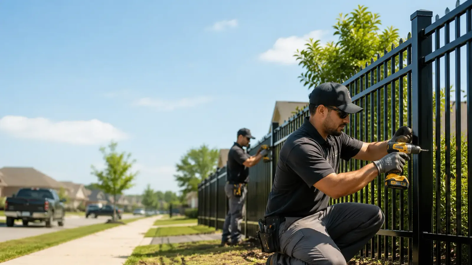 Metal Fence Installation in Rule, TX
